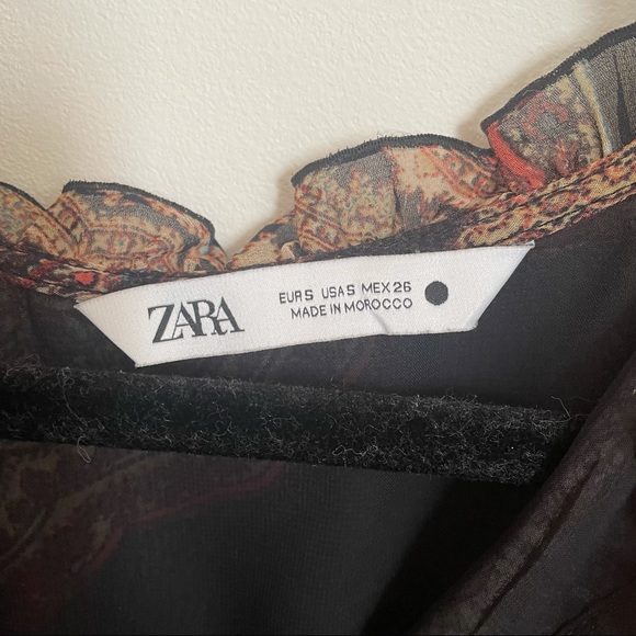 Women’s Zara Paisley Mini Dress - Size Small - Picture 3 of 3